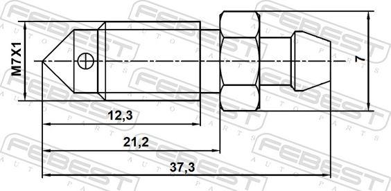 Febest 8870-009 - Болт повітряного клапана / вентиль, гальмівний супорт autocars.com.ua