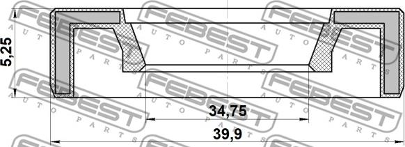 Febest 95AAY-35400511X - Ущільнене кільце, маточина колеса autocars.com.ua