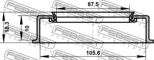 Febest 95ADY-881061018X - Ущільнене кільце, маточина колеса autocars.com.ua