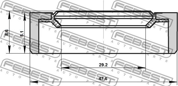 Febest 95BDY-31470509X - Уплотнительное кольцо вала, приводной вал avtokuzovplus.com.ua