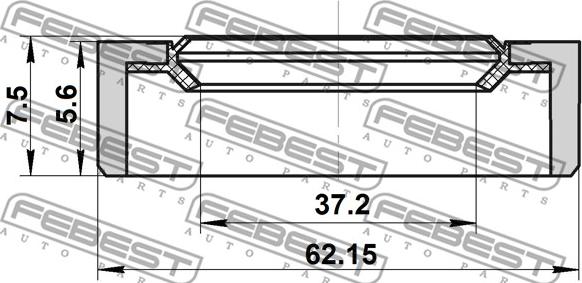 Febest 95BDY-39620608X - Уплотнительное кольцо вала, приводной вал avtokuzovplus.com.ua