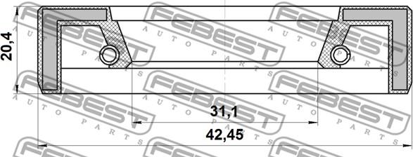 Febest 95FAY-33420920X - Прокладка, кришка головки циліндра autocars.com.ua