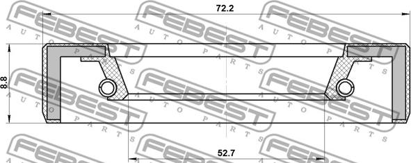 Febest 95FBY-54720909R - Ущільнене кільце, диференціал autocars.com.ua