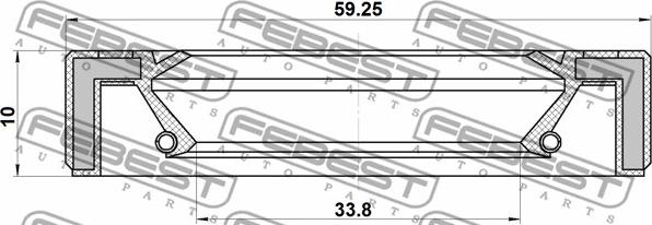 Febest 95GAW-35591010R - Кільце ущільнювача валу, приводний вал autocars.com.ua