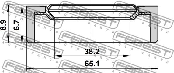 Febest 95GCW-40650709R - Кільце ущільнювача валу, первинний вал ступінчастою КП autocars.com.ua