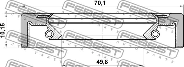 Febest 95GCY-51701010X - Ущільнююче кільце, сальник, маточина колеса autocars.com.ua