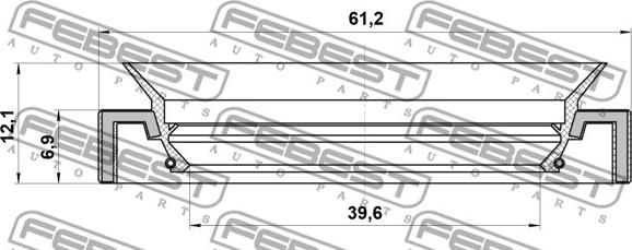 Febest 95GDW-41610712C - Ущільнене кільце, диференціал autocars.com.ua