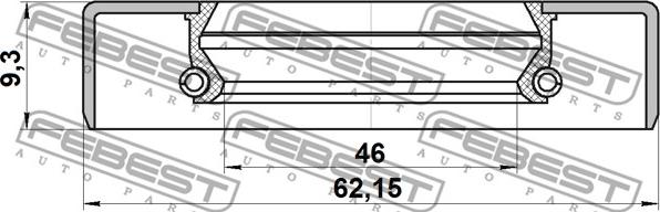 Febest 95GDY-48620909X - Сальник autocars.com.ua