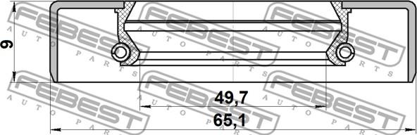 Febest 95GDY-51650909X - Ущільнене кільце, маточина колеса autocars.com.ua