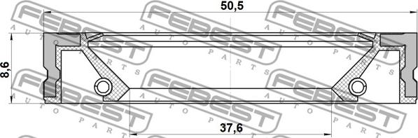 Febest 95GFZ-39500808X - Сальник autocars.com.ua