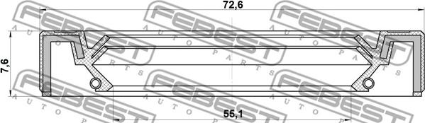 Febest 95IBS-57730808X - Уплотняющее кольцо, ступица колеса avtokuzovplus.com.ua