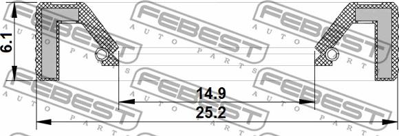 Febest 95KAY-16250609X - Прокладка, ступенчатая коробка avtokuzovplus.com.ua