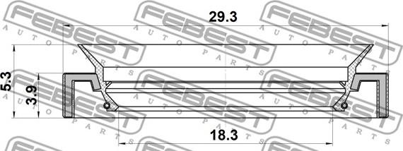 Febest 95LAY-19290405X - Ремкомплект, осевой шарнир поперечная рулевая тяга avtokuzovplus.com.ua