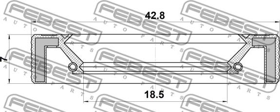 Febest 95LAY-20420707X - Ремкомплект, осьової шарнір поперечна рульова тяга autocars.com.ua