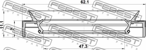 Febest 95MES-49620711X - Уплотняющее кольцо, ступица колеса autodnr.net