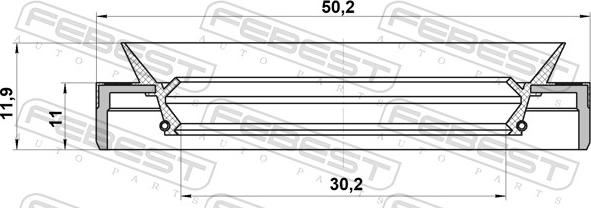 Febest 95MFW-32501112R - Ущільнене кільце, диференціал autocars.com.ua