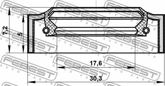 Febest 95NAY-19300507X - Ремкомплект, осьової шарнір поперечна рульова тяга autocars.com.ua