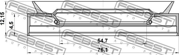 Febest 95PDS-56760412X - Ущільнене кільце, маточина колеса autocars.com.ua