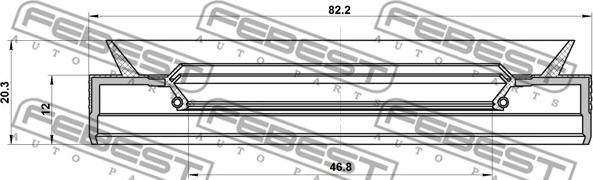 Febest 95PEW-48821220R - Уплотняющее кольцо, дифференциал autodnr.net