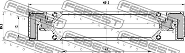 Febest 95QFS-28651220C - Ущільнене кільце, диференціал autocars.com.ua