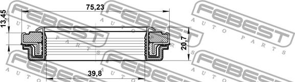 Febest 95RFW-40751321X - Кільце ущільнювача валу, приводний вал autocars.com.ua