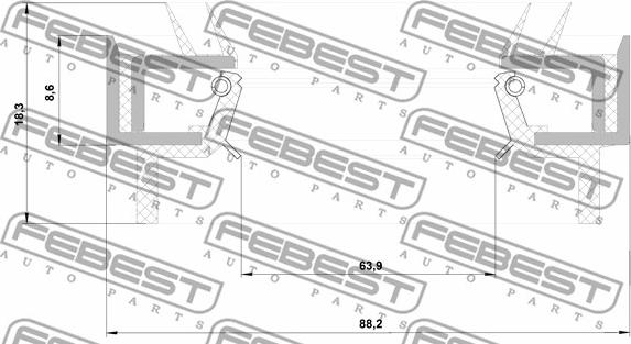 Febest 95SCY-65880918X - Уплотняющее кольцо, ступица колеса autodnr.net