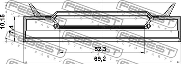 Febest 95TBS-54690710X - Ущільнене кільце, маточина колеса autocars.com.ua