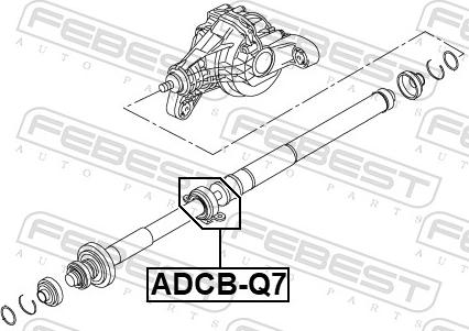 Febest ADCB-Q7 - Подвеска, карданный вал avtokuzovplus.com.ua