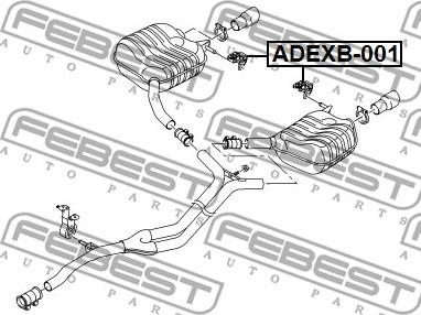 Febest ADEXB-001 - Кронштейн, система випуску ОГ autocars.com.ua