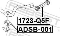 Febest ADSB-001 - Втулка, стабилизатор avtokuzovplus.com.ua