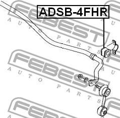 Febest ADSB-4FHR - Втулка, стабілізатор autocars.com.ua