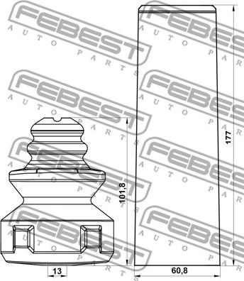 Febest ADSHB-A3IIR-KIT - Пылезащитный комплект, амортизатор autodnr.net