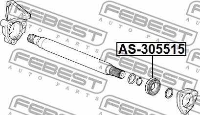 Febest AS-305515 - Подшипник, приводной вал avtokuzovplus.com.ua