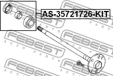 Febest AS-35721726-KIT - Підшипник, приводний вал autocars.com.ua