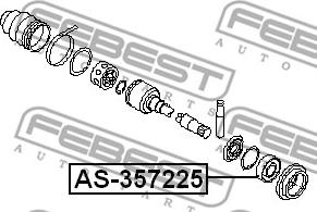 Febest AS-357225 - Підшипник, приводний вал autocars.com.ua