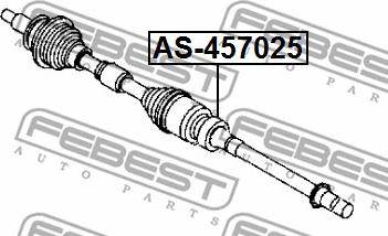 Febest AS-457025 - Підшипник, приводний вал autocars.com.ua