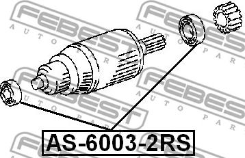 Febest AS-6003-2RS - Підшипник autocars.com.ua