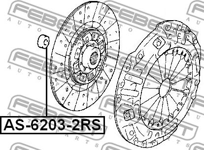 Febest AS-6203-2RS - Підшипник autocars.com.ua