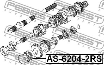 Febest AS-6204-2RS - Подшипник avtokuzovplus.com.ua