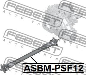 Febest ASBM-PSF12 - Карданний вал, головна передача autocars.com.ua