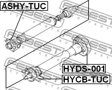 Febest ASHY-TUC - Шарнір, поздовжній вал autocars.com.ua