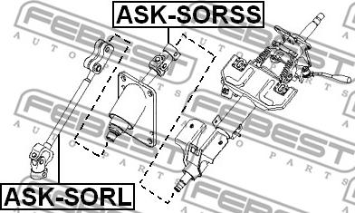 Febest ASK-SORL - вал карданний рульовий нижній autocars.com.ua