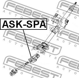Febest ASK-SPA - Вал сошки рульового управління autocars.com.ua