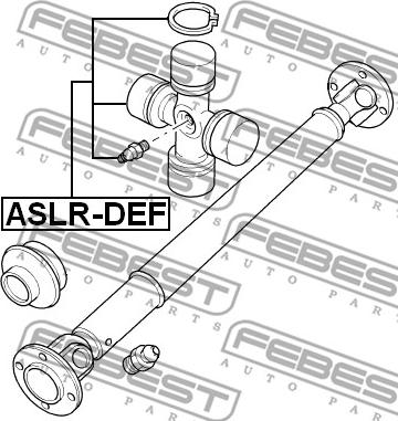 Febest ASLR-DEF - Шарнір, поздовжній вал autocars.com.ua