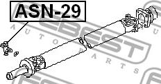 Febest ASN-29 - Шарнир, продольный вал avtokuzovplus.com.ua