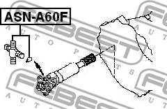 Febest ASN-A60F - Шарнир, продольный вал avtokuzovplus.com.ua