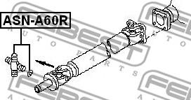 Febest ASN-A60R - Шарнир, продольный вал avtokuzovplus.com.ua