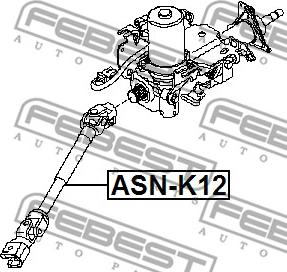 Febest ASN-K12 - Вал сошки рульового управління autocars.com.ua