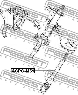 Febest ASPG-M59 - Вал сошки рулевого управления autodnr.net