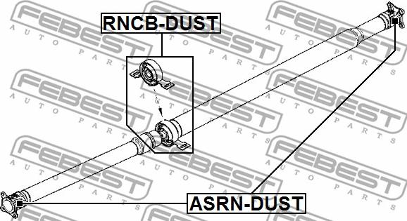 Febest RNCB-DUST - Підвіска, карданний вал autocars.com.ua